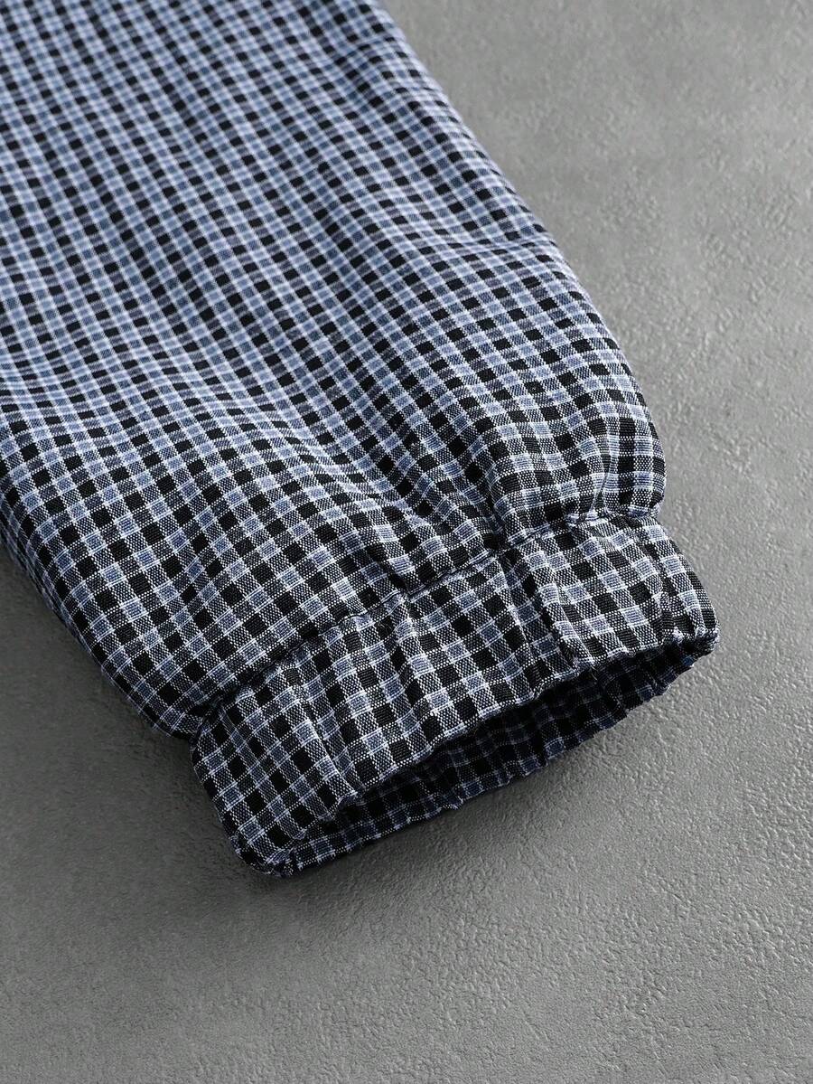 STYNVO Jaqueta de Manga Longa Minimalista Estampada Masculina