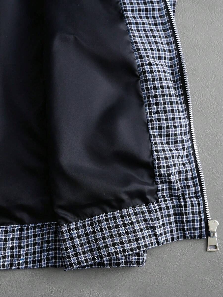 STYNVO Jaqueta de Manga Longa Minimalista Estampada Masculina