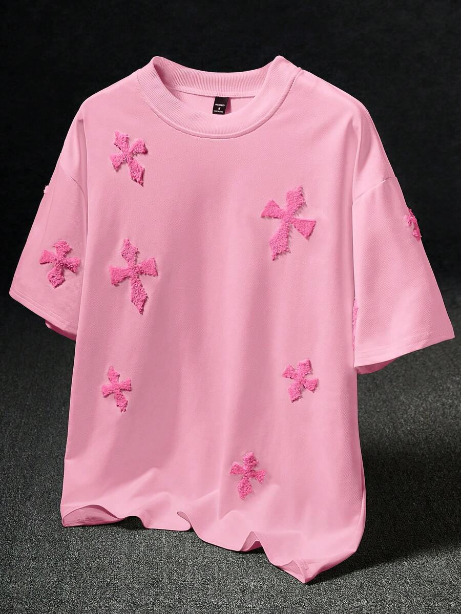 STYNVO Camiseta Gráfica Masculina Preta com Cruzes para Homens, Camiseta Gráfica Preta Masculina, Camisa de Malha com Cruzes para Homens, Presente de Aniversário, Presente de Namorado/Marido, Camiseta Gráfica Branca Masculina, Estilo Popular INS Correspon