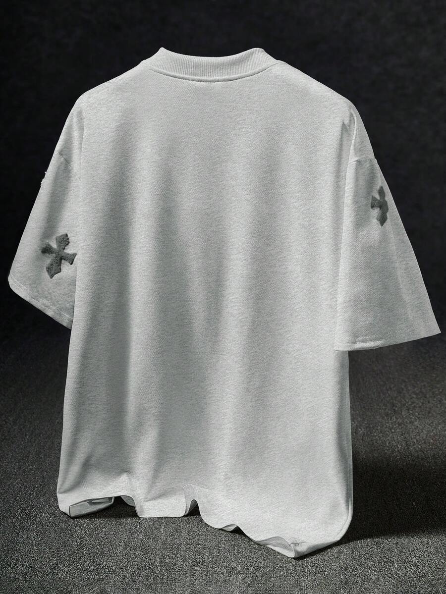 STYNVO Camiseta Gráfica Masculina Preta com Cruzes para Homens, Camiseta Gráfica Preta Masculina, Camisa de Malha com Cruzes para Homens, Presente de Aniversário, Presente de Namorado/Marido, Camiseta Gráfica Branca Masculina, Estilo Popular INS Correspon