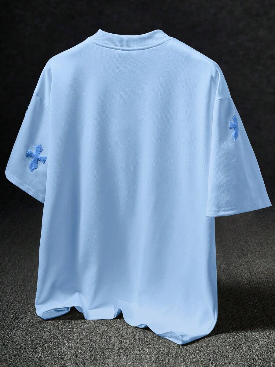 STYNVO Camiseta Gráfica Masculina Preta com Cruzes para Homens, Camiseta Gráfica Preta Masculina, Camisa de Malha com Cruzes para Homens, Presente de Aniversário, Presente de Namorado/Marido, Camiseta Gráfica Branca Masculina, Estilo Popular INS Correspon