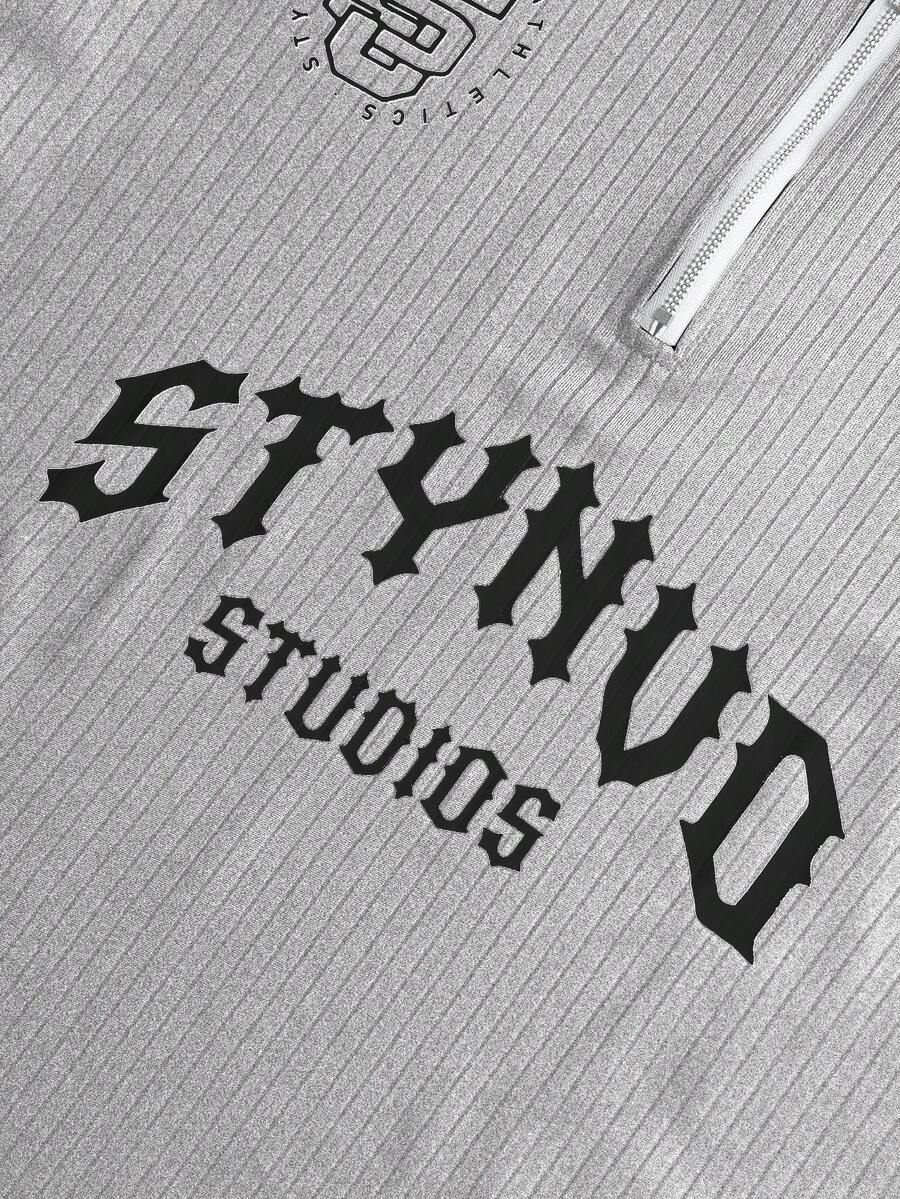 STYNVO Camisa Polo Casual Masculina com Estampa de Letra em Bloco de Cores, Verão