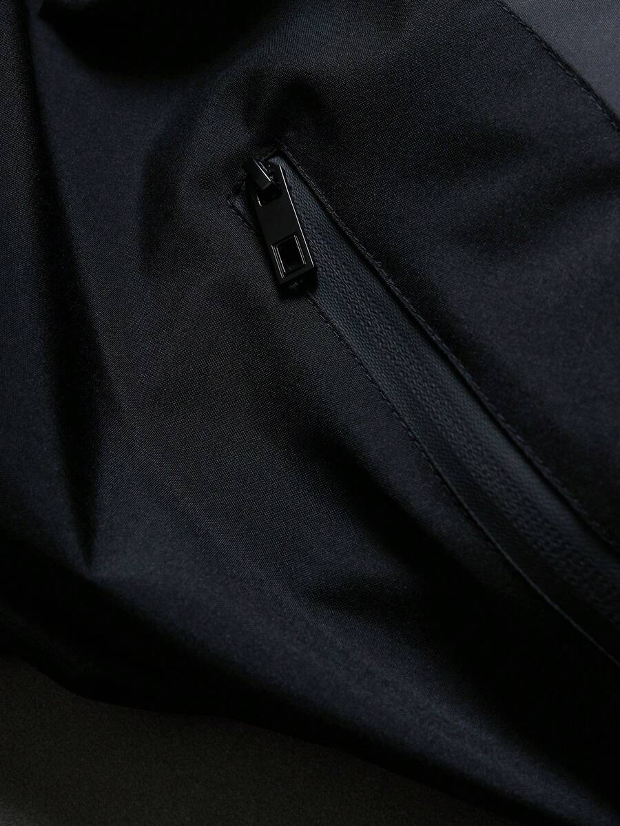STYNVO Jaqueta casual masculina com capuz e zíper, de manga longa, em cores contrastantes e corte folgado
