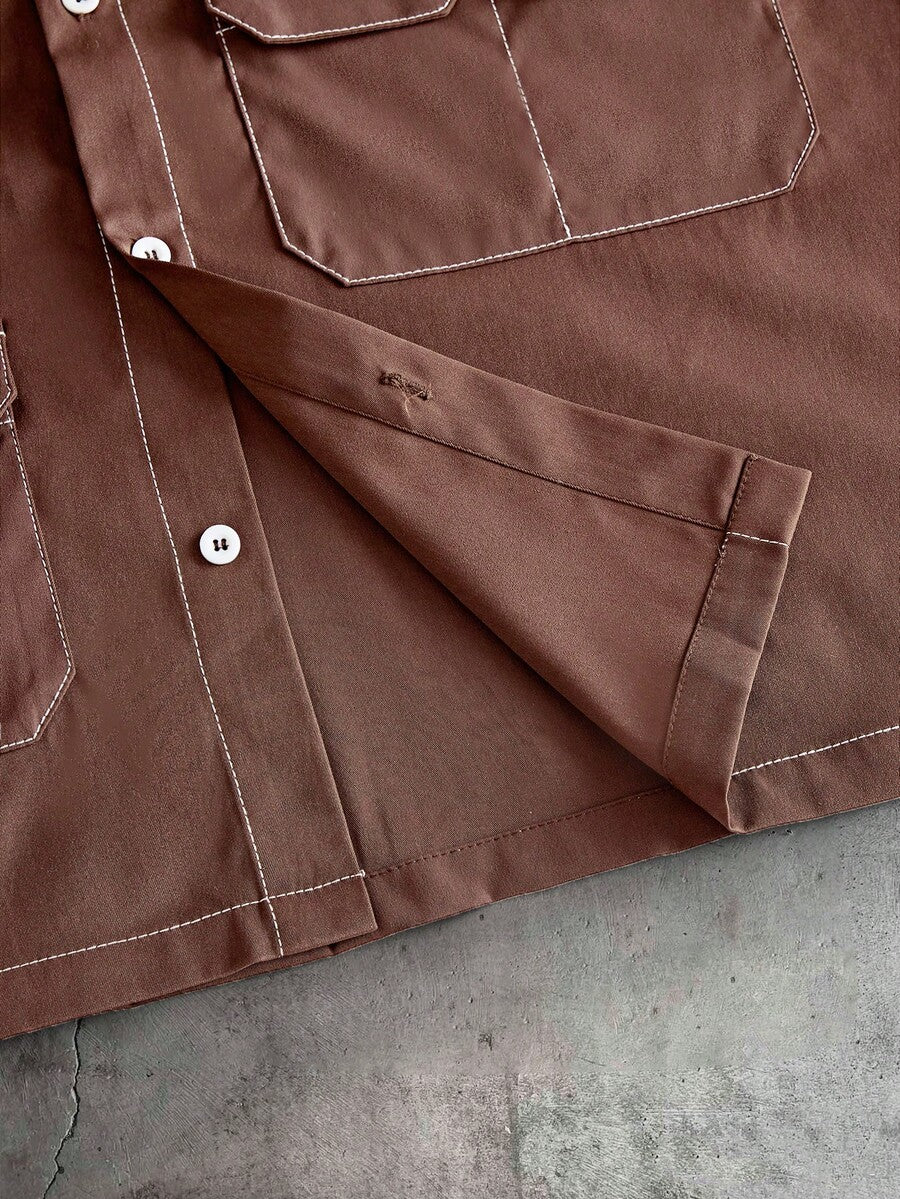 CONJUNTO STREETWEAR OVERSIZED MASCULINO CARAMELO STYNVO CARGO CLUB