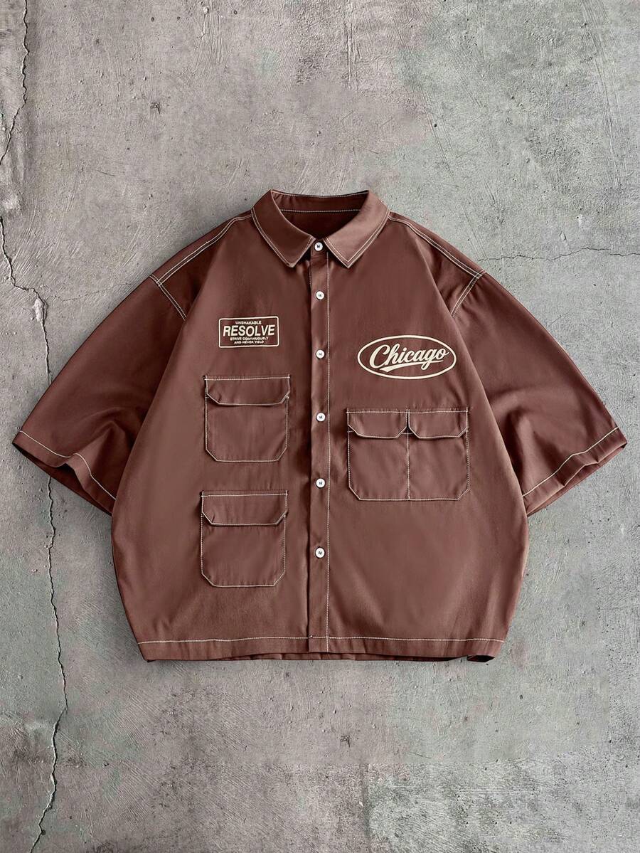 CONJUNTO STREETWEAR OVERSIZED MASCULINO CARAMELO STYNVO CARGO CLUB