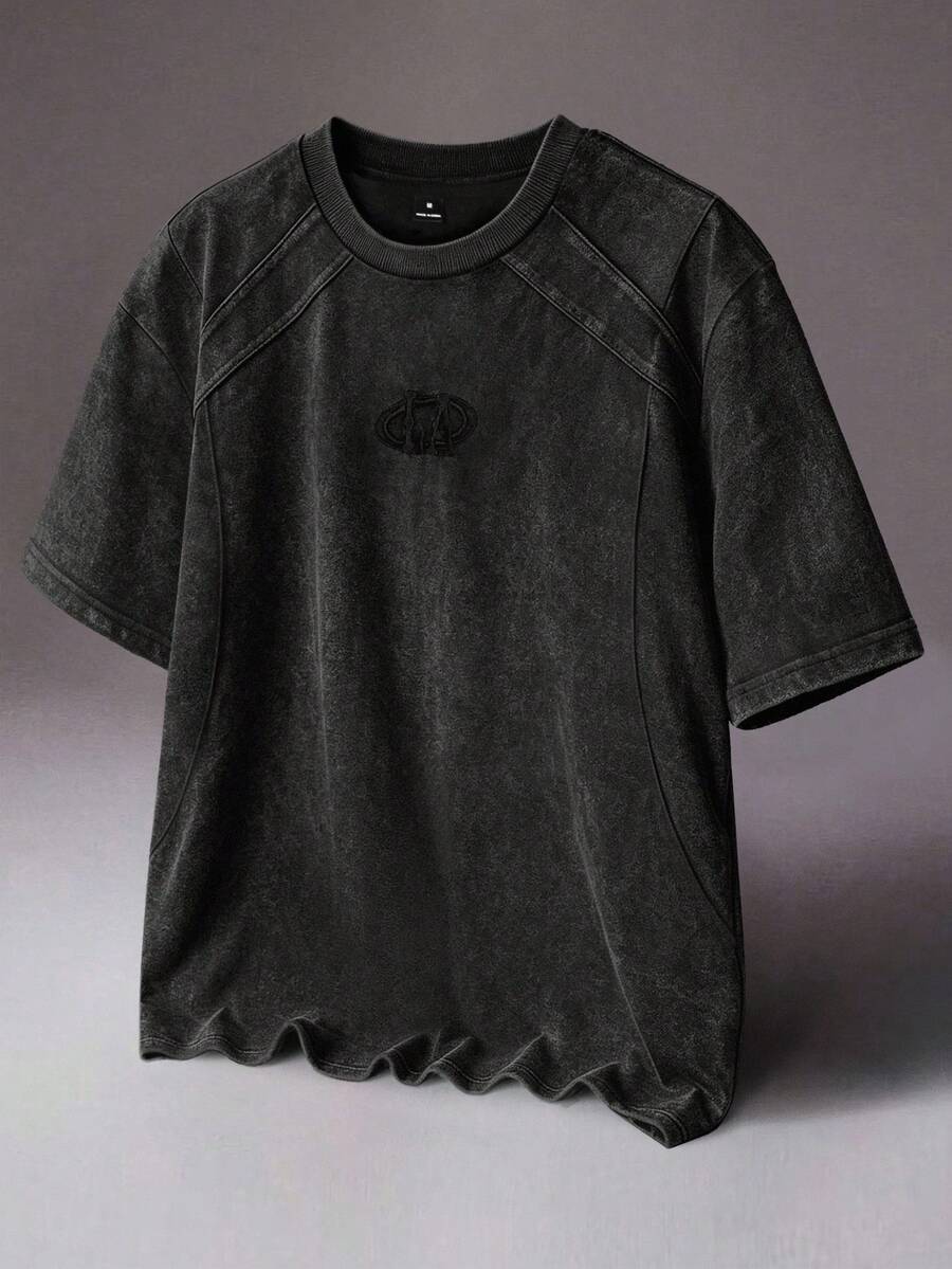 STYNVO Camiseta Casual Masculina de Manga Curta com Lavagem, Verão