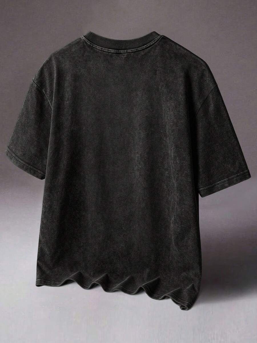 STYNVO Camiseta Casual Masculina de Manga Curta com Lavagem, Verão