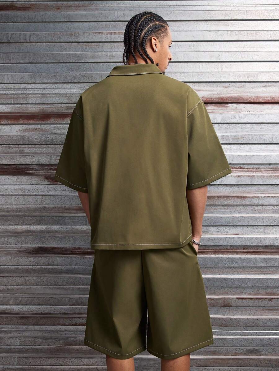 CONJUNTO STREETWEAR OVERSIZED MASCULINO CARAMELO STYNVO CARGO CLUB