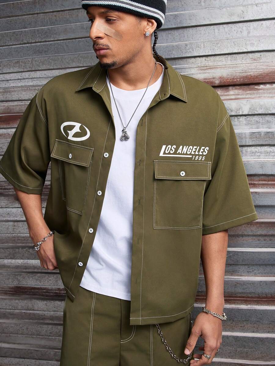 CONJUNTO STREETWEAR OVERSIZED MASCULINO CARAMELO STYNVO CARGO CLUB