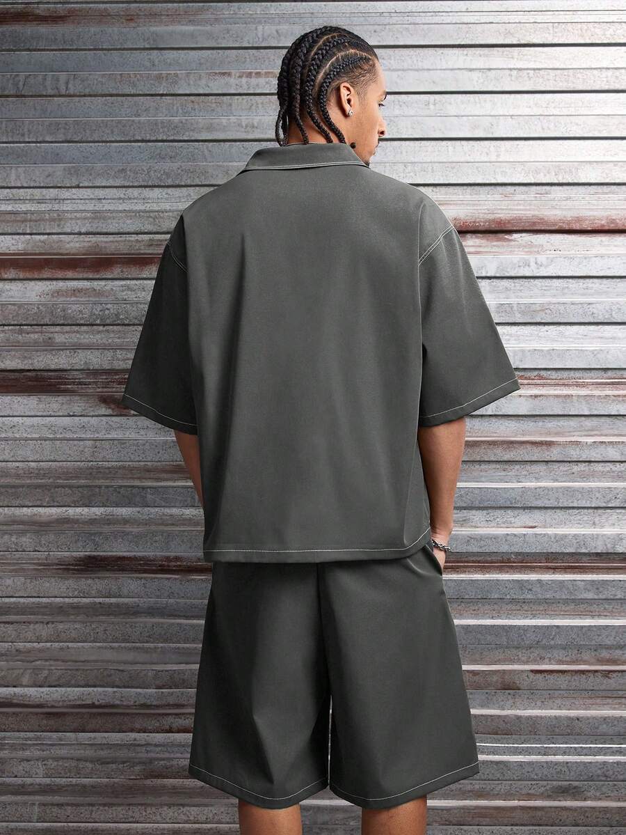 CONJUNTO STREETWEAR OVERSIZED MASCULINO CARAMELO STYNVO CARGO CLUB