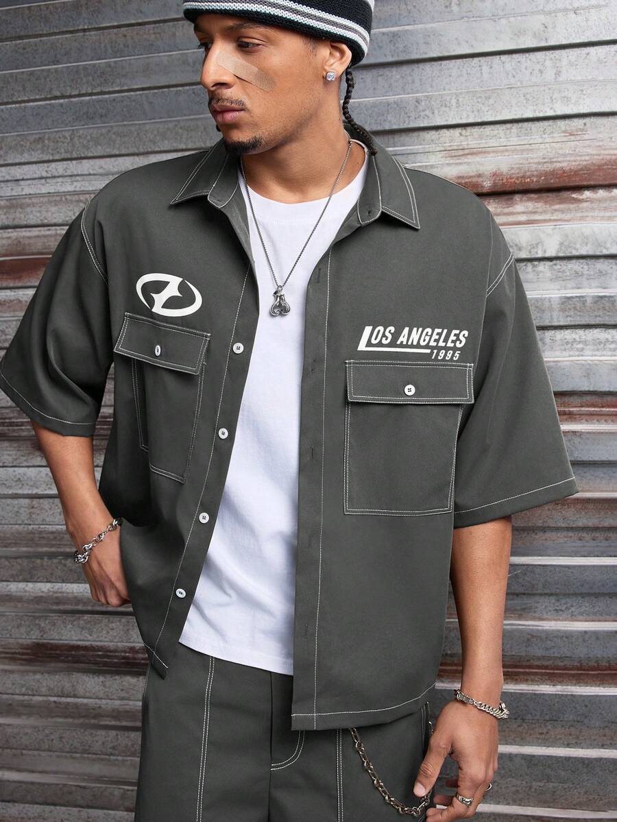 CONJUNTO STREETWEAR OVERSIZED MASCULINO CARAMELO STYNVO CARGO CLUB