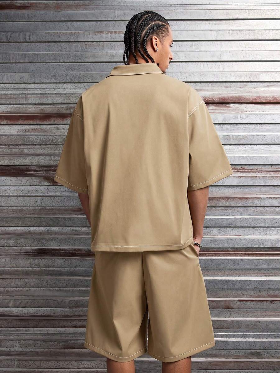 CONJUNTO STREETWEAR OVERSIZED MASCULINO CARAMELO STYNVO CARGO CLUB