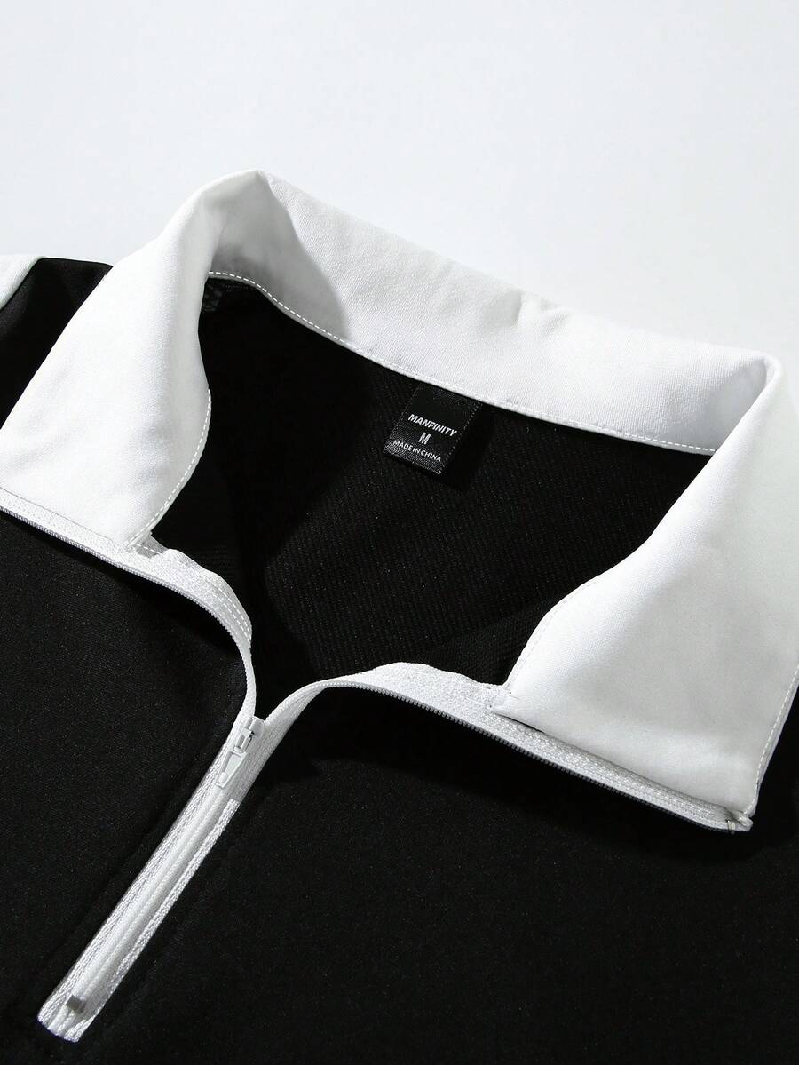 STYNVO Camisa Polo de Manga Curta Casual e Versátil com Estampa de Letra em Tela para Homens