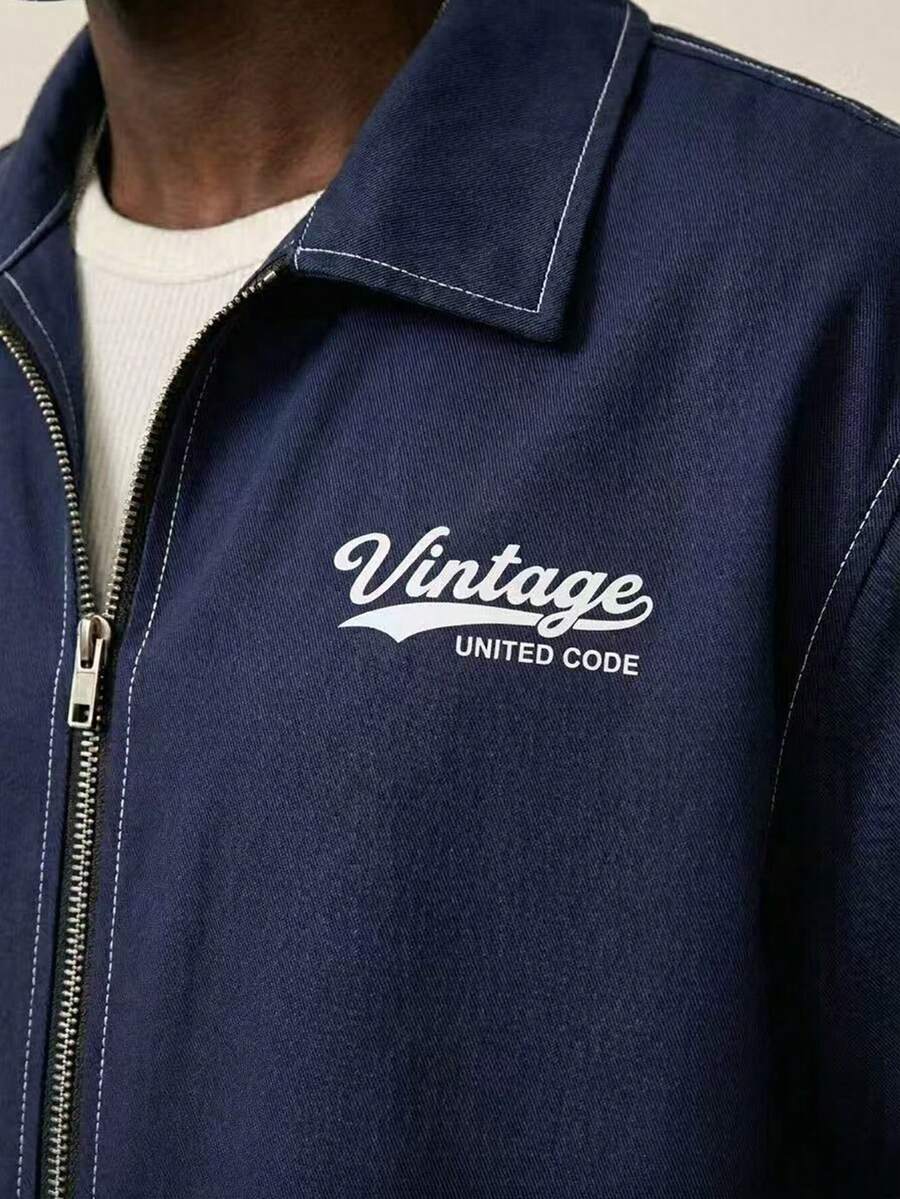 STYNVO Camisa Casual Masculina Listrada com Bordado de Letra, Verão