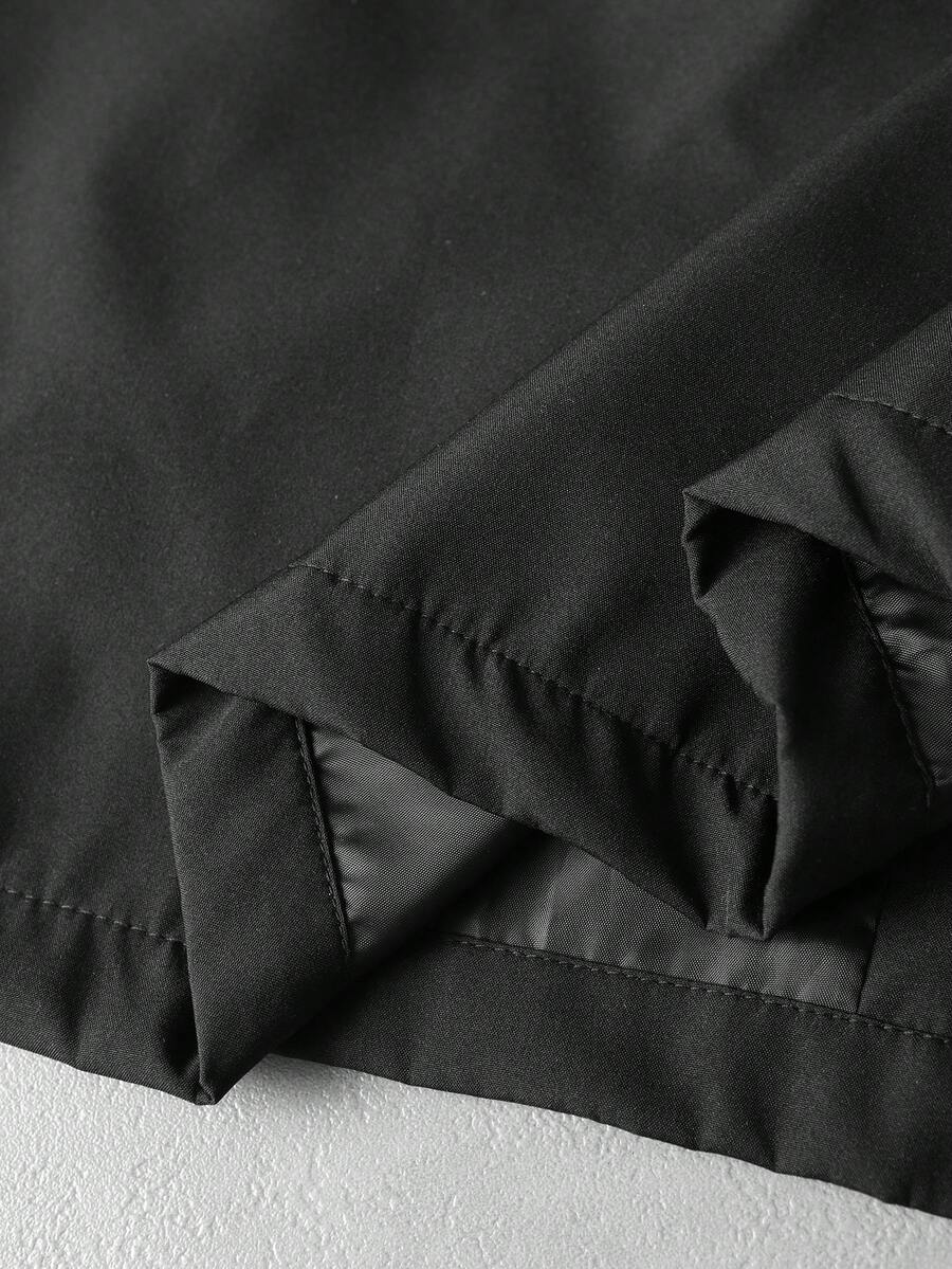 STYNVO Jaqueta casual masculina com capuz e zíper, de manga longa, em cores contrastantes e corte folgado