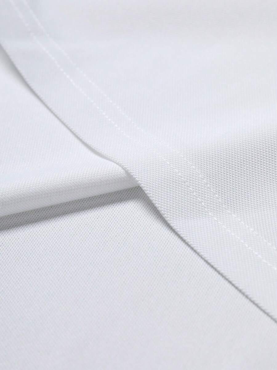 STYNVO Camisa Polo Masculina Versátil com Estampa de Letra, Listras e Contraste de Cor, Botões e Meio Bolso