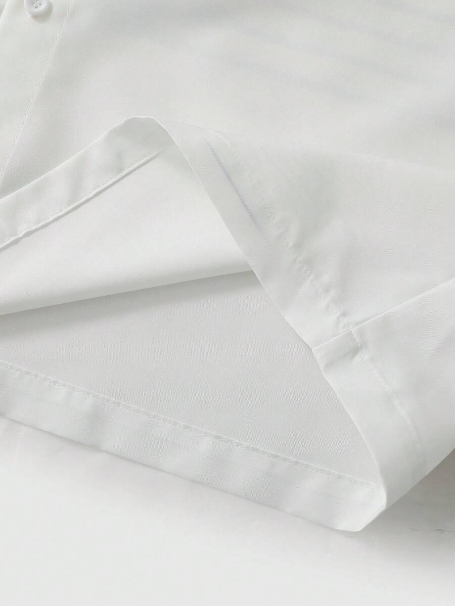 STYNVO Camisa Casual Masculina Listrada com Bordado de Letra, Verão