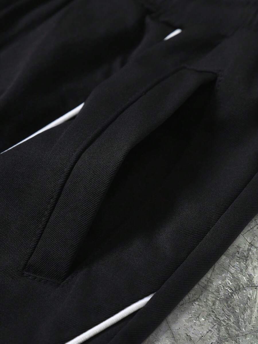 STYNVO 2 Peças/Conjunto Camisa de Manga Curta com Zíper Casual Masculina e Conjunto de Shorts com Cordão