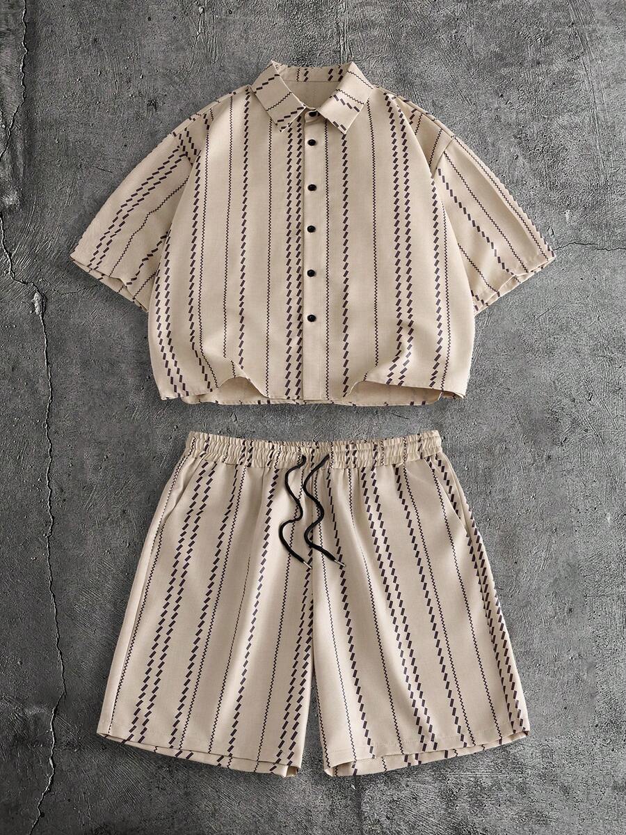 CONJUNTO STREETWEAR OVERSIZED MASCULINO DAMASCO STYNVO SUNSET STRIPE
