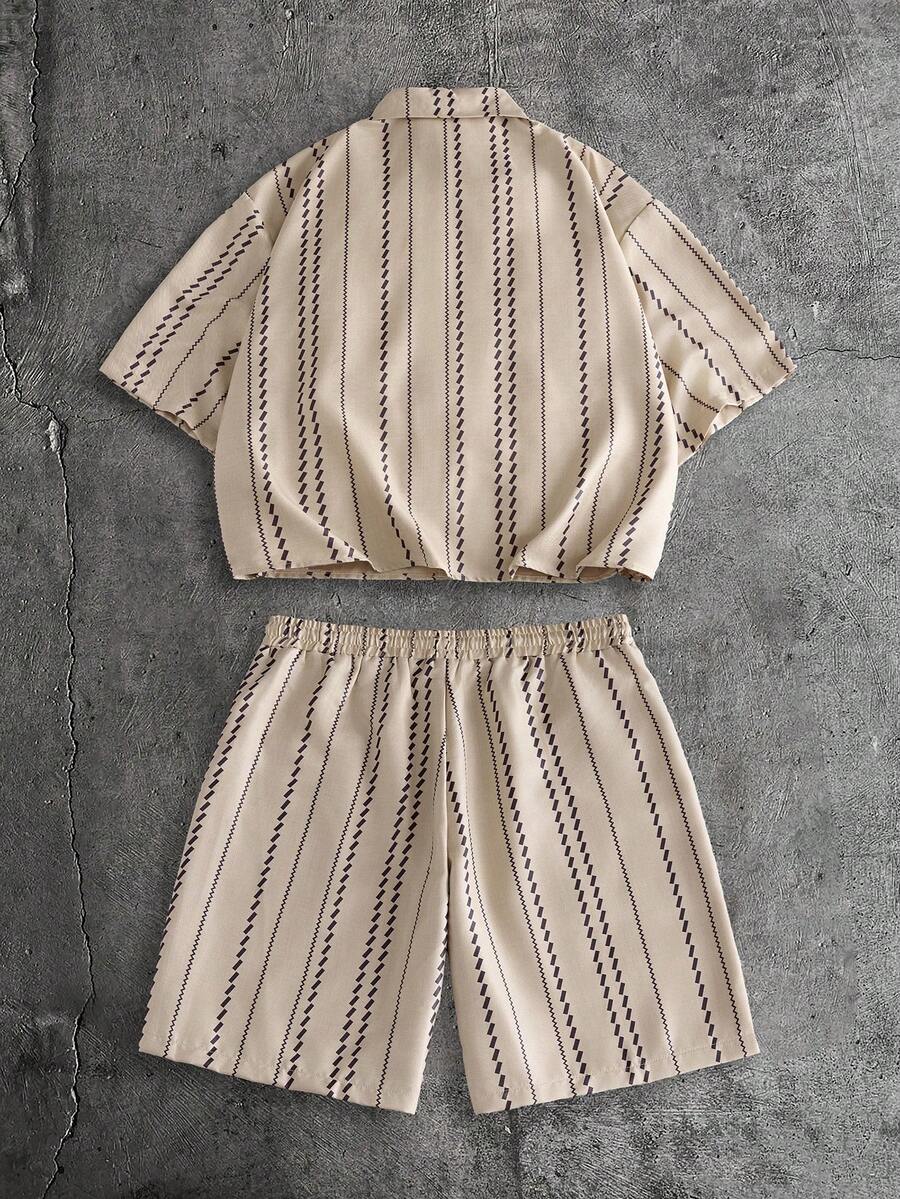 CONJUNTO STREETWEAR OVERSIZED MASCULINO DAMASCO STYNVO SUNSET STRIPE