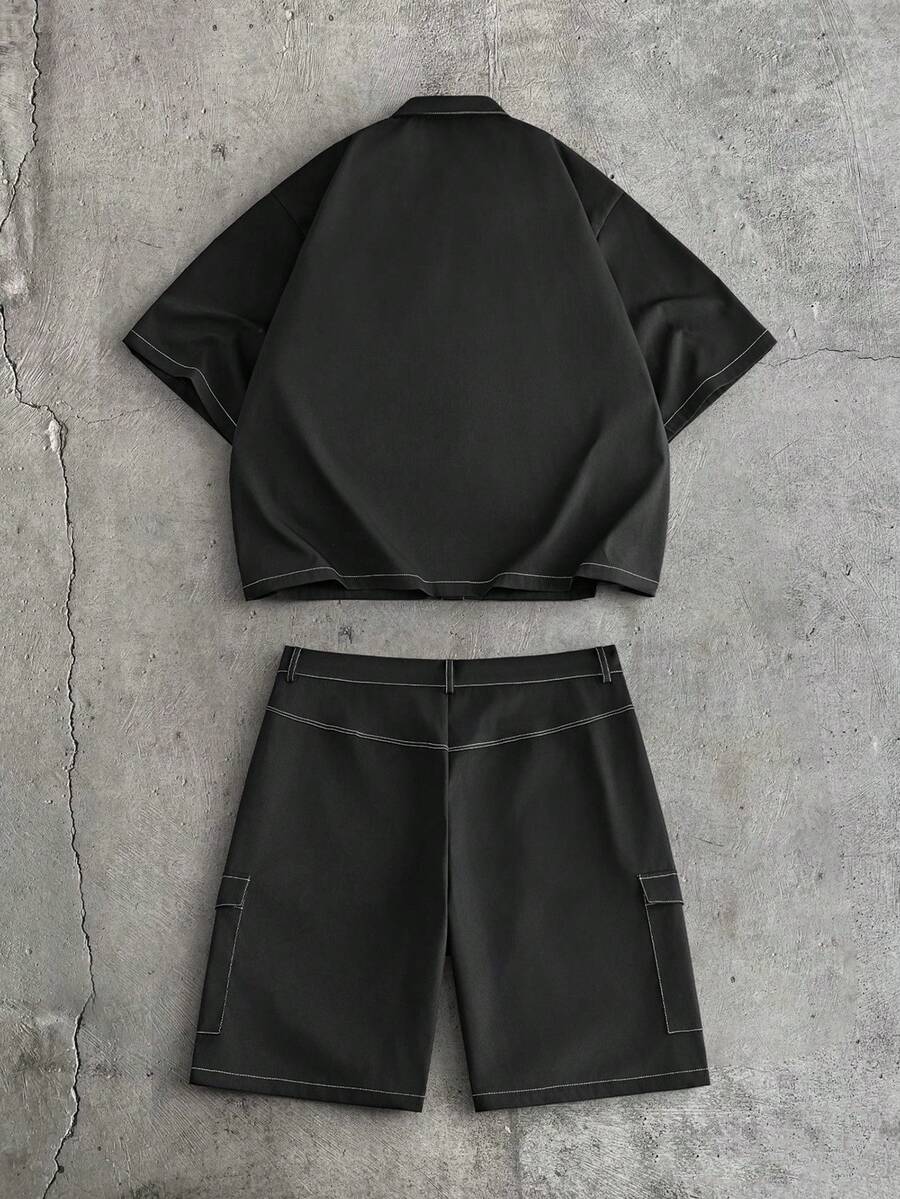 CONJUNTO STREETWEAR OVERSIZED MASCULINO CARAMELO STYNVO CARGO CLUB