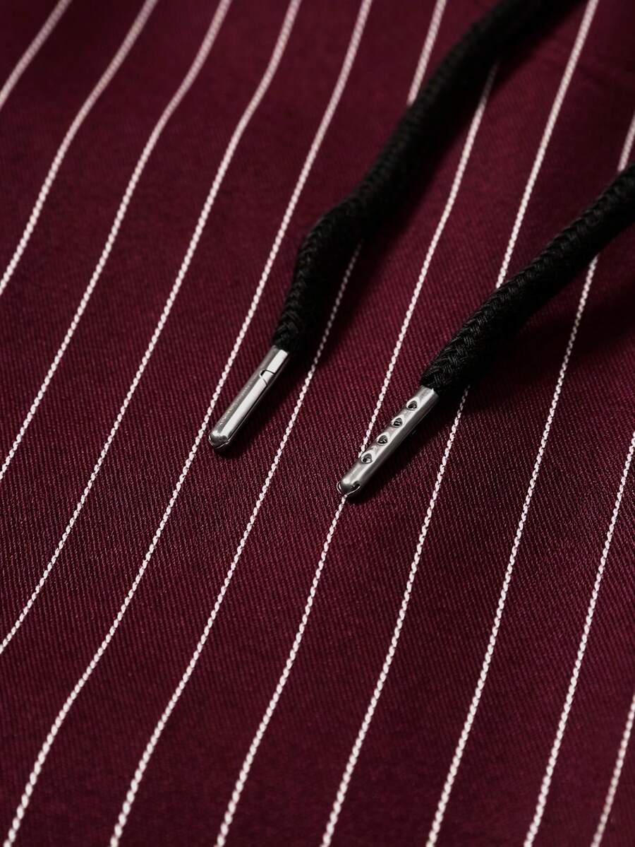 STYNVO Camisa de Manga Curta com Estampa de Listras e Letras e Shorts Casuais para Uso Diário
