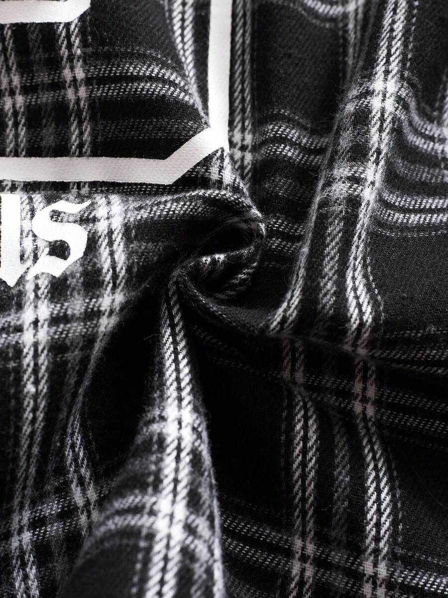 STYNVO Camisa Casual Masculina Listrada com Bordado de Letra, Verão