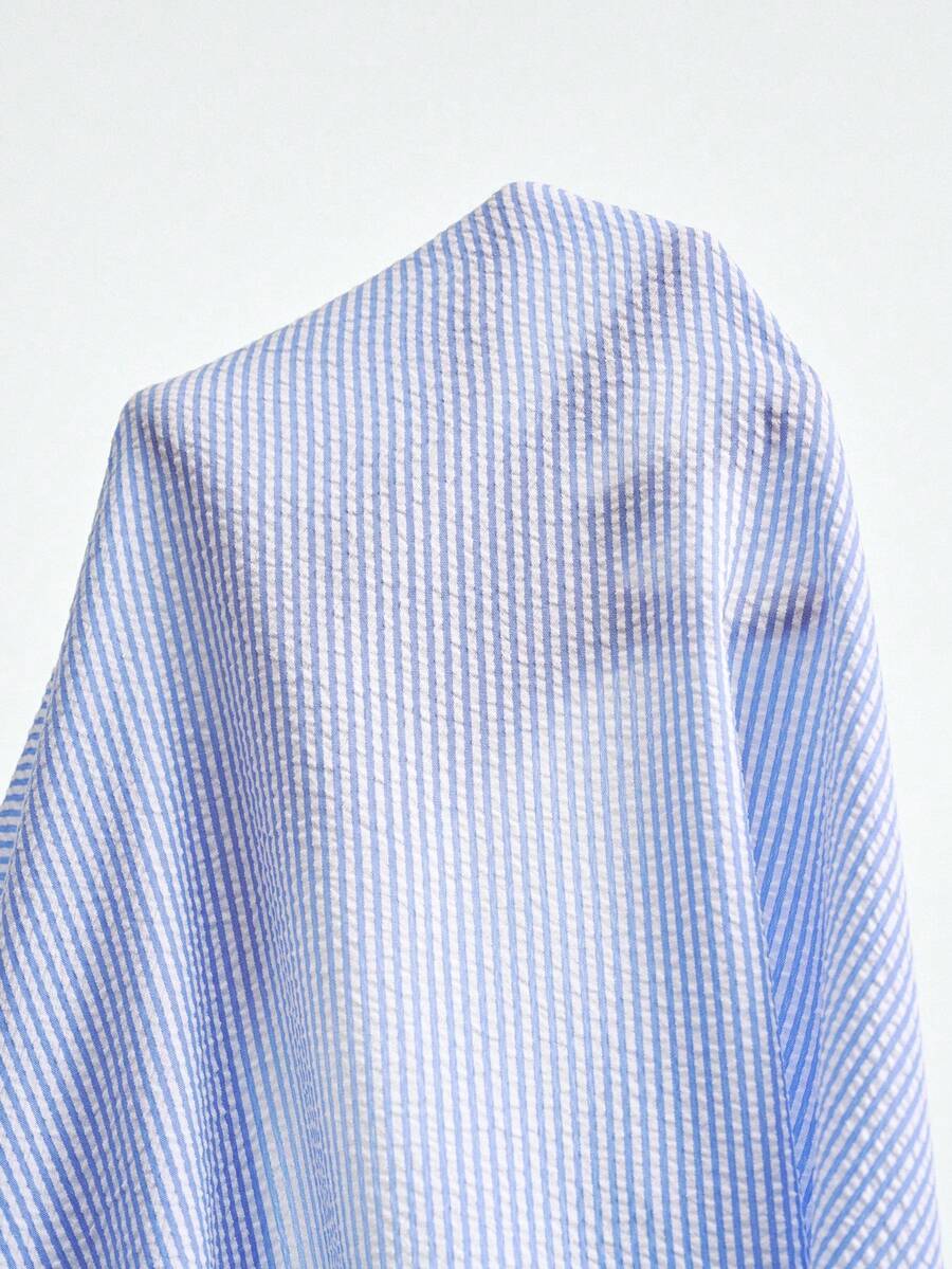 STYNVO Camisa Casual Masculina Listrada com Bordado de Letra, Verão