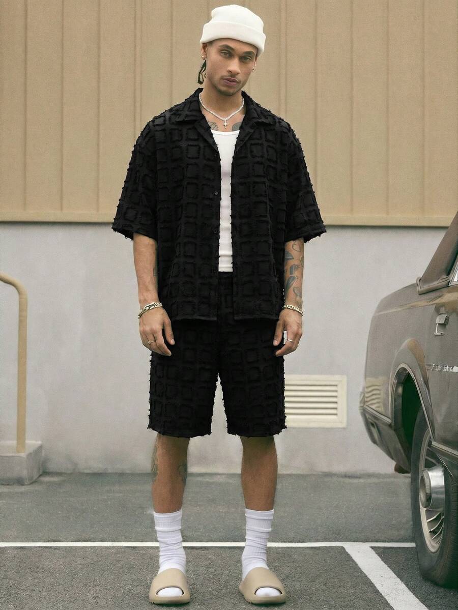 Conjunto Oversized Casual Masculino Texturizado Verde STYNVO Summer Mirage