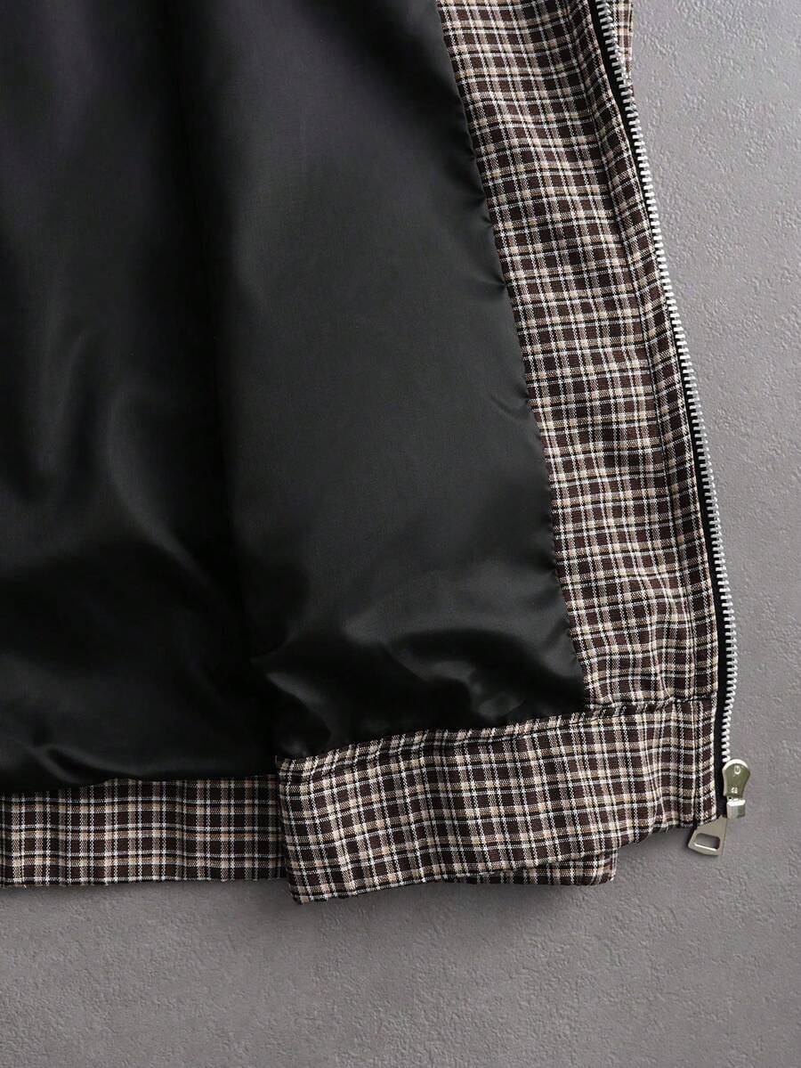 STYNVO Jaqueta de Manga Longa Minimalista Estampada Masculina
