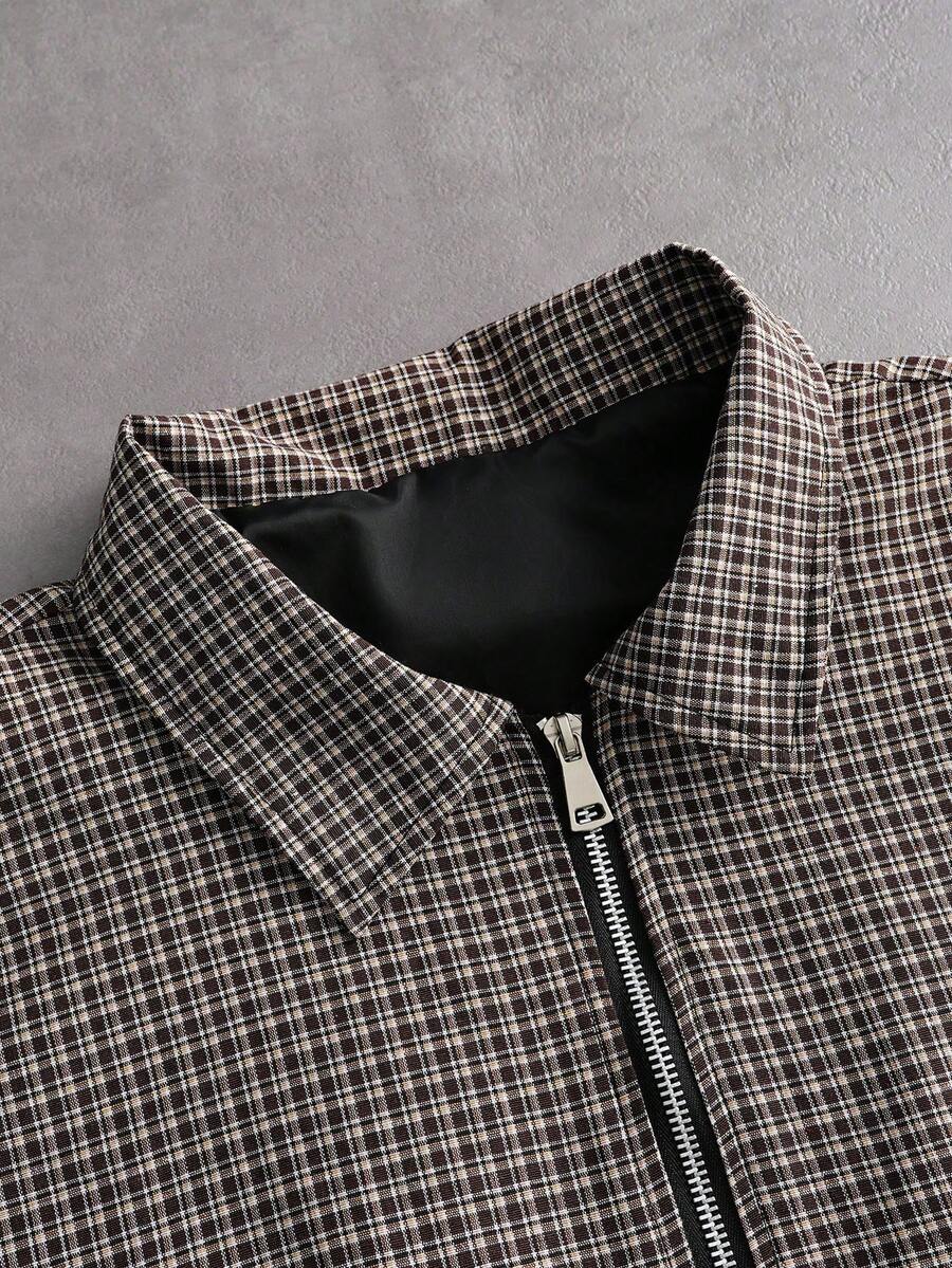 STYNVO Jaqueta de Manga Longa Minimalista Estampada Masculina