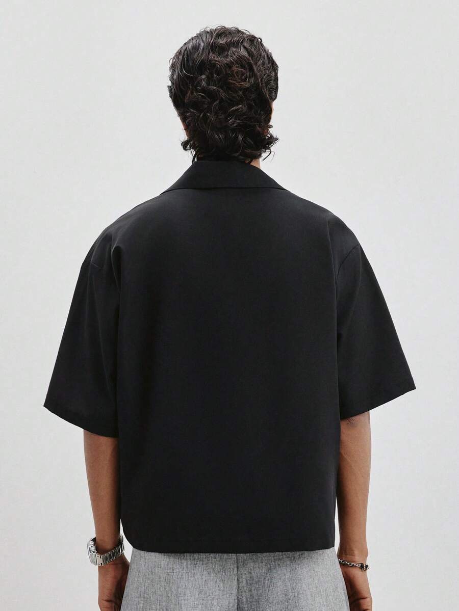 STYNVO Camisa Casual Masculina Listrada com Bordado de Letra, Verão