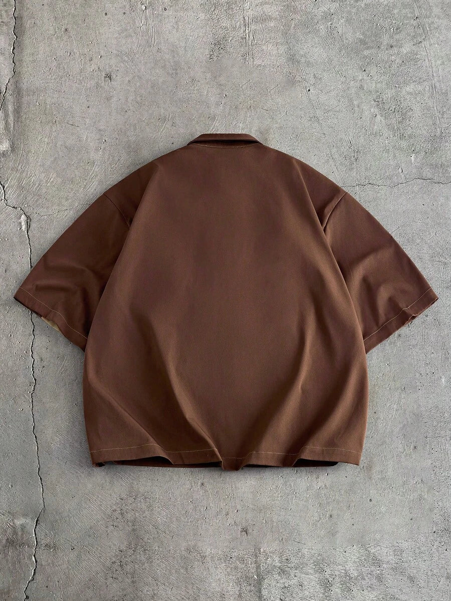CONJUNTO STREETWEAR OVERSIZED MASCULINO CARAMELO STYNVO CARGO CLUB