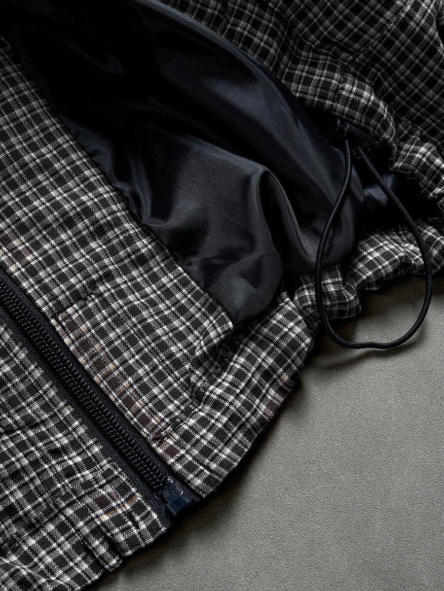 STYNVO Jaqueta casual masculina com capuz e zíper, de manga longa, em cores contrastantes e corte folgado