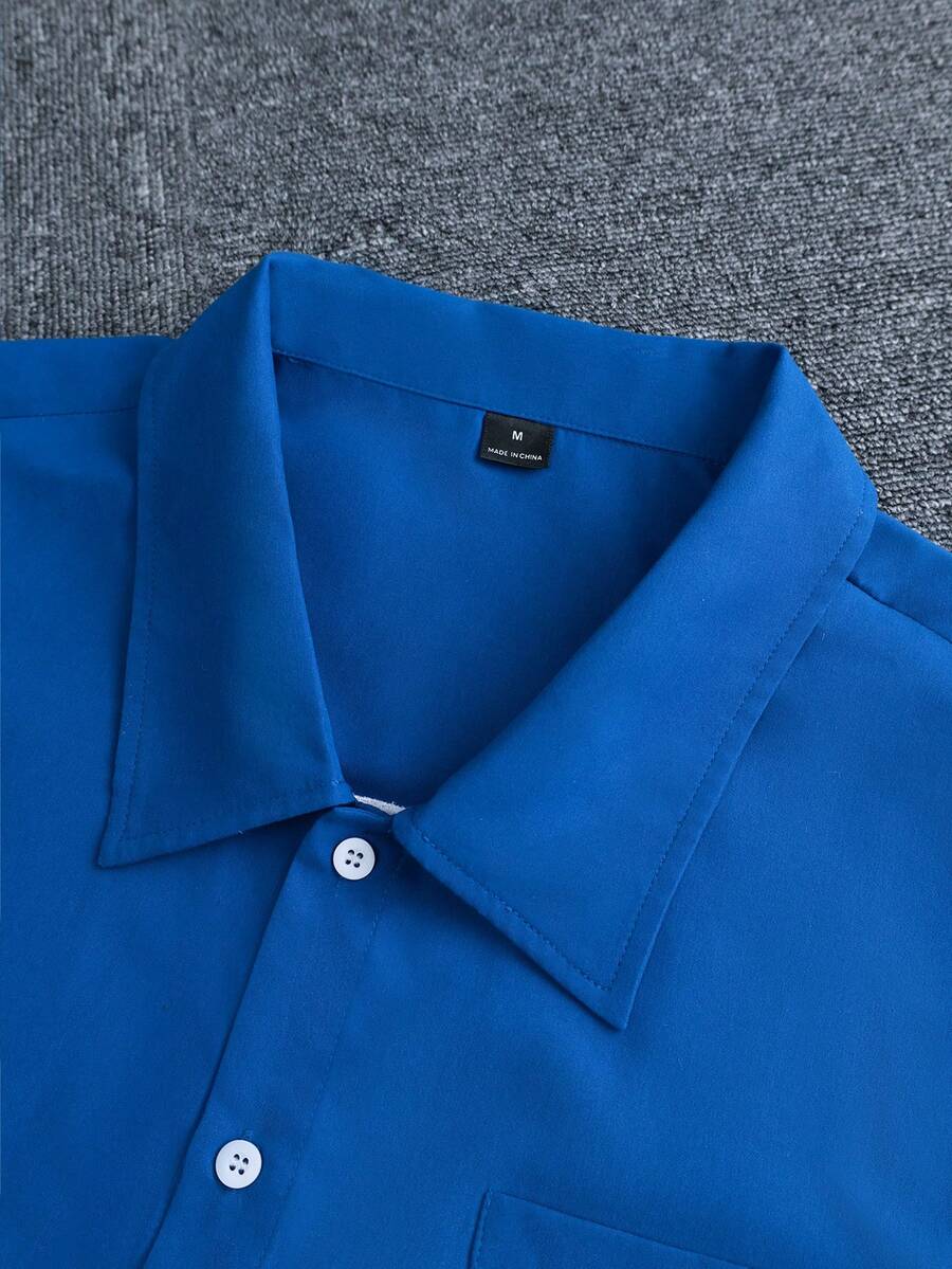 STYNVO Camisa Casual Masculina Listrada com Bordado de Letra, Verão
