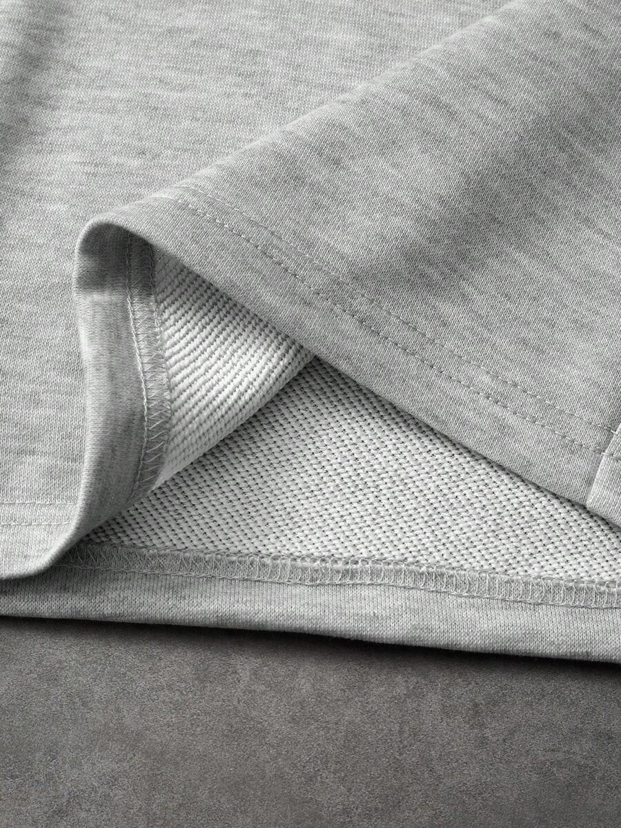 STYNVO Calça Masculina com Estampa de Letra, Cintura com Cordão e Bolso, Perna Larga