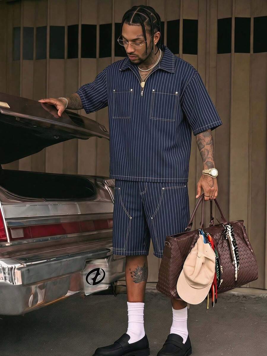 CONJUNTO STREETWEAR OVERSIZED MASCULINO CARAMELO STYNVO CARGO CLUB