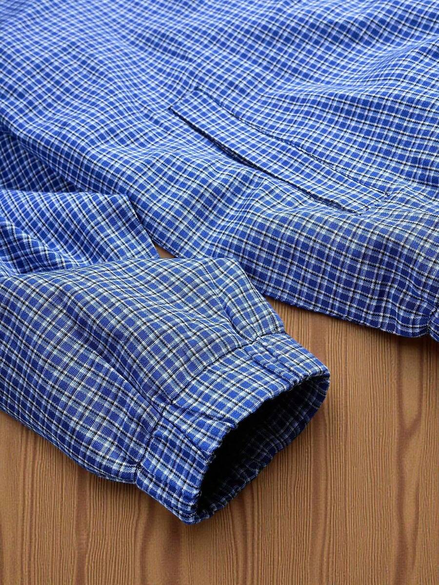 STYNVO Jaqueta de Manga Longa Minimalista Estampada Masculina
