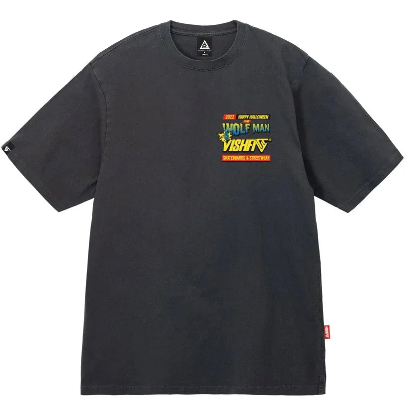 T-SHIRT WOLF MAN STONE WASH