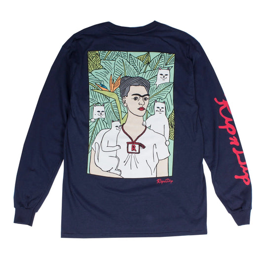 Nermal Portrait L/S (Navy) - Camiseta