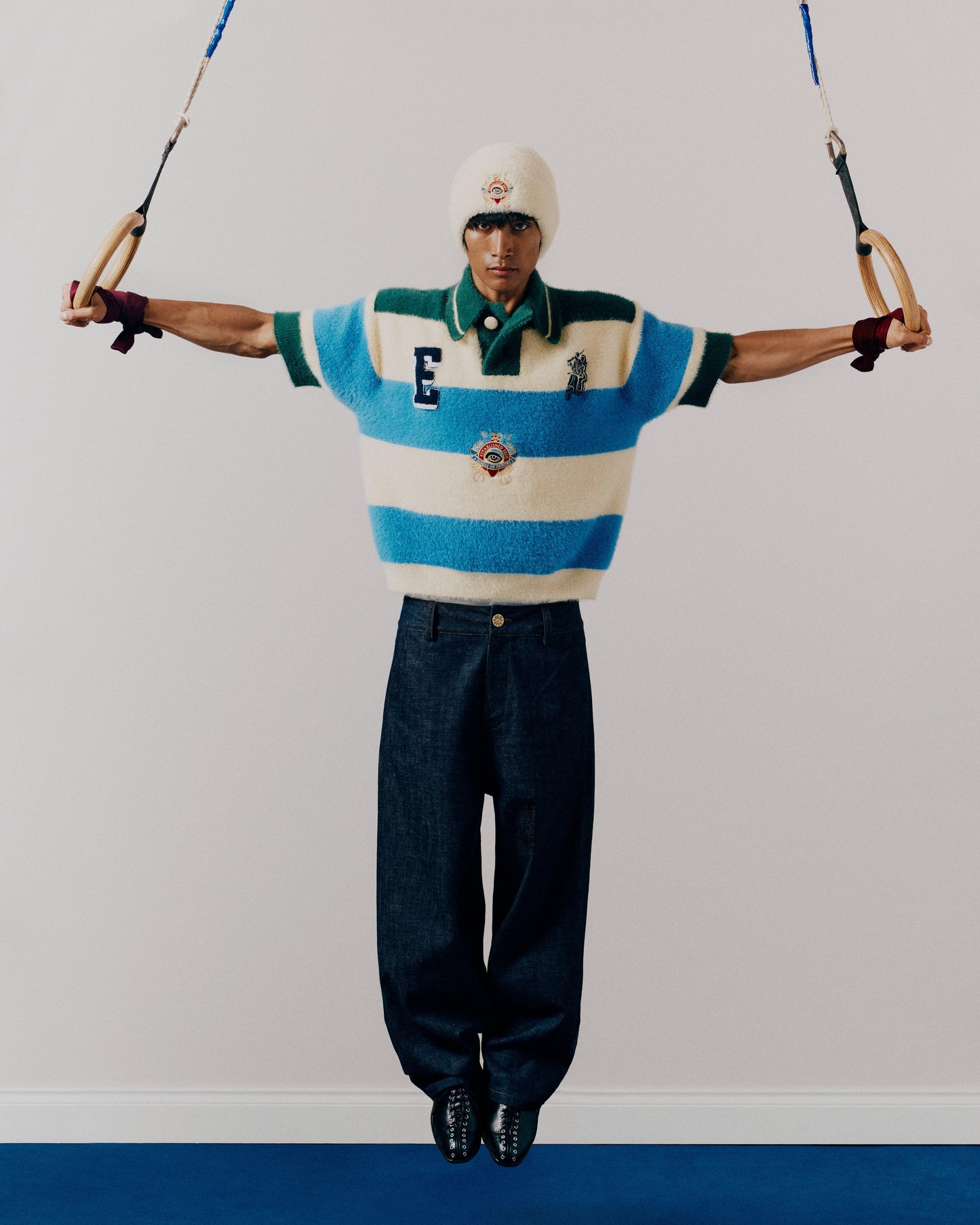 POLO SHAGGY KNIT STRIPE