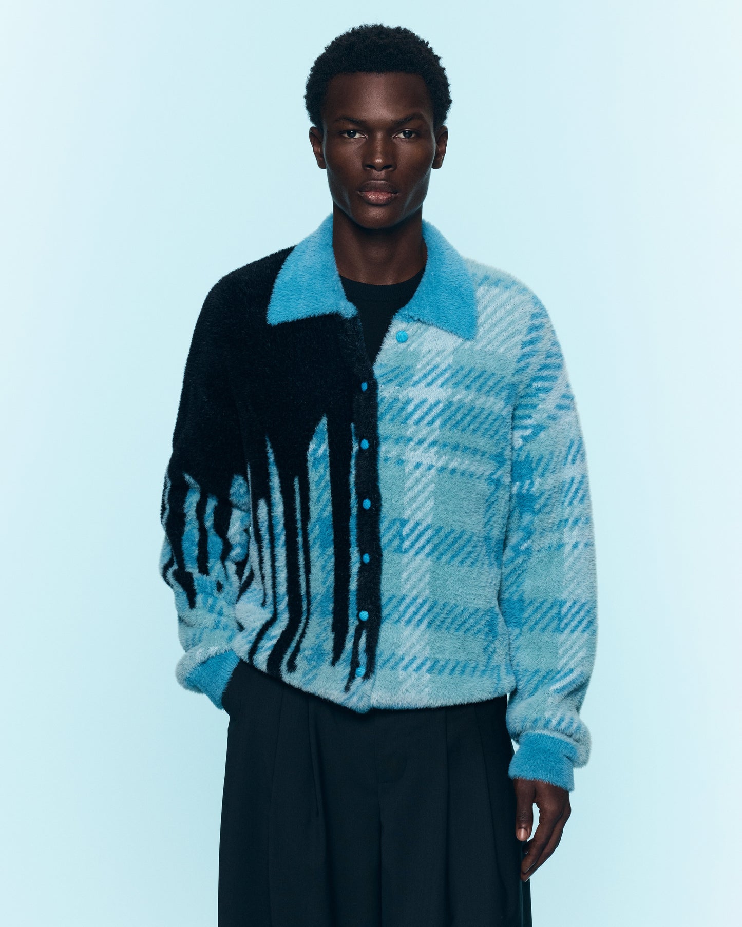 CARDIGAN SHAGGY KNIT