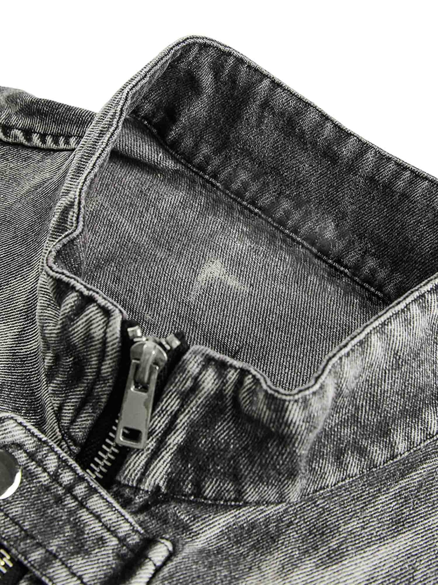 Jaqueta Thesupermade Hip-hop Distressed Washed Printed Denim - 2239