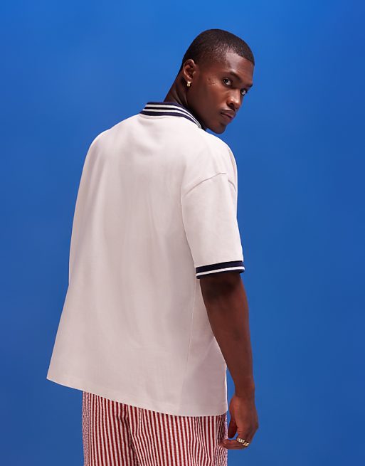 Camiseta Polo Oversized White Olding