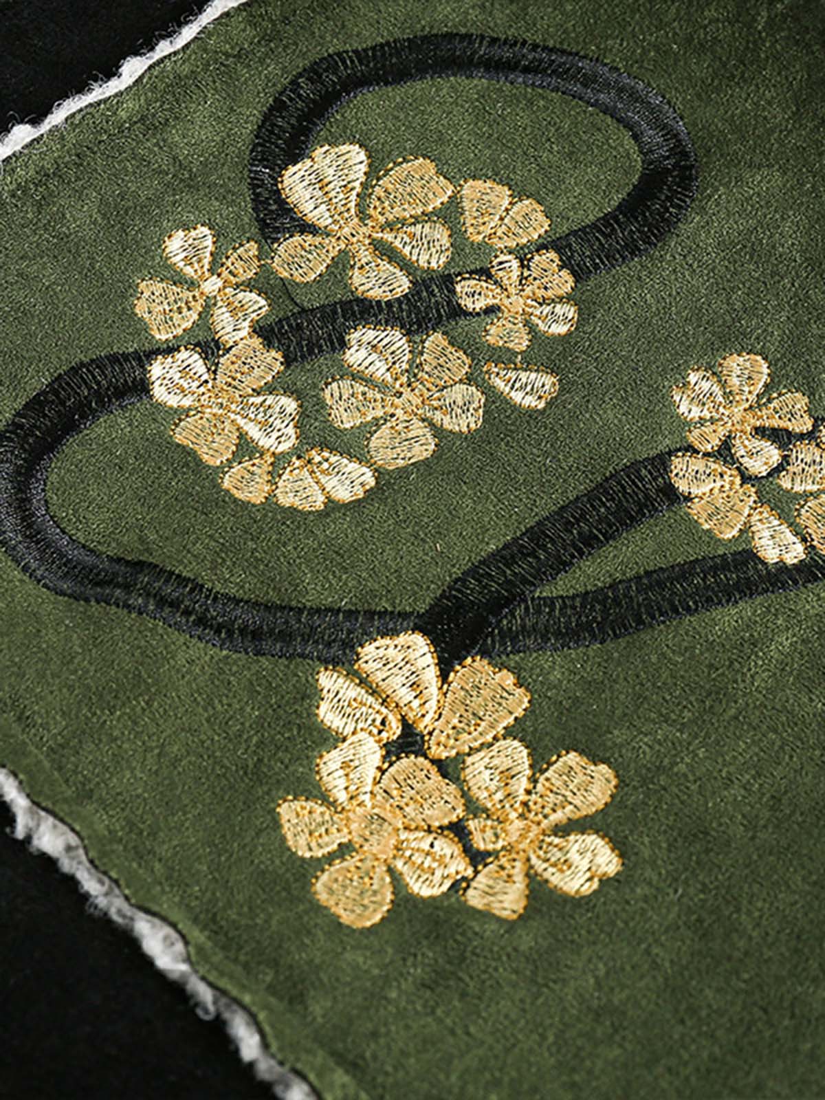 Jaqueta Floral Embroidered Fleece
