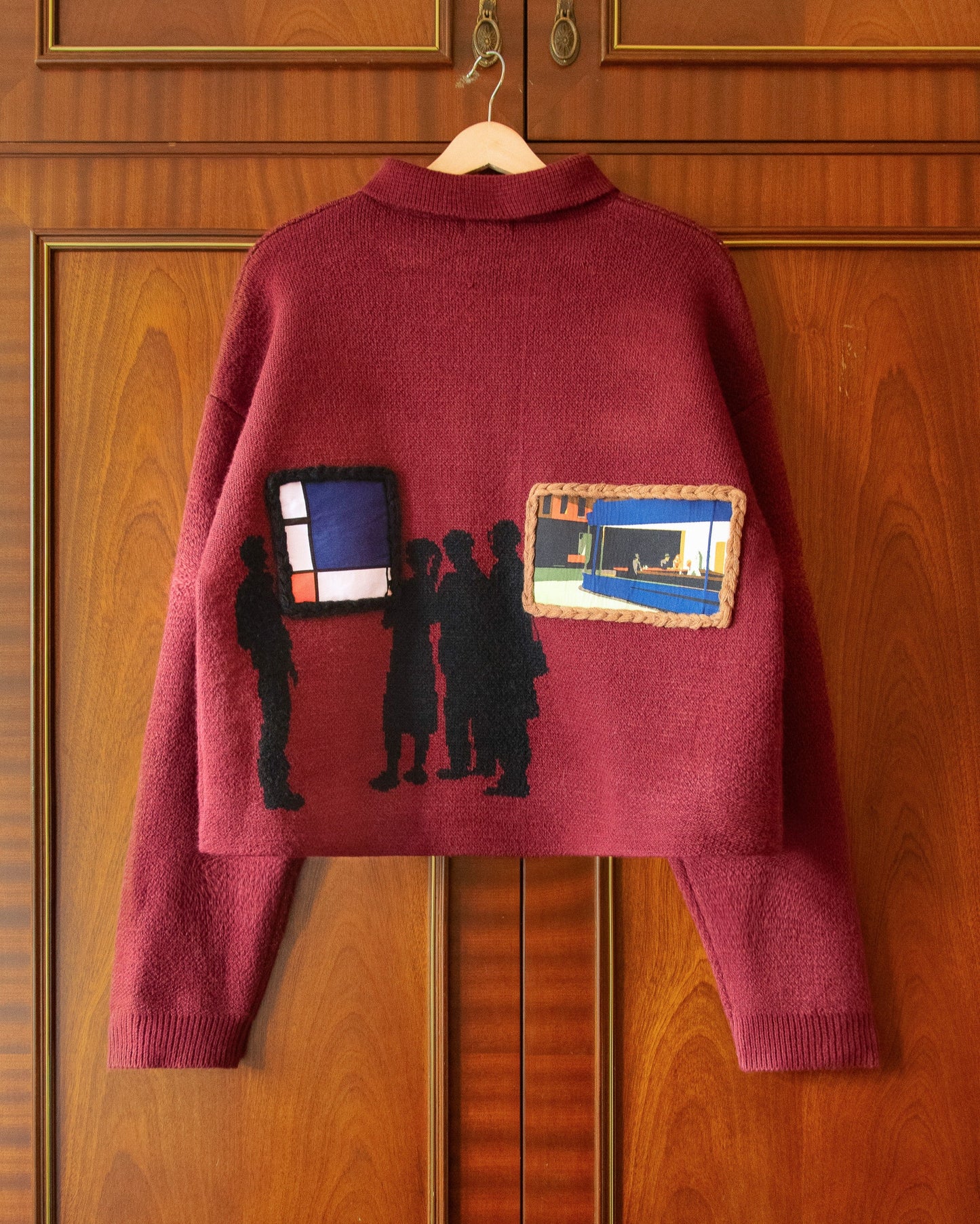 SUÉTER GALLERY KNIT BURGUNDY