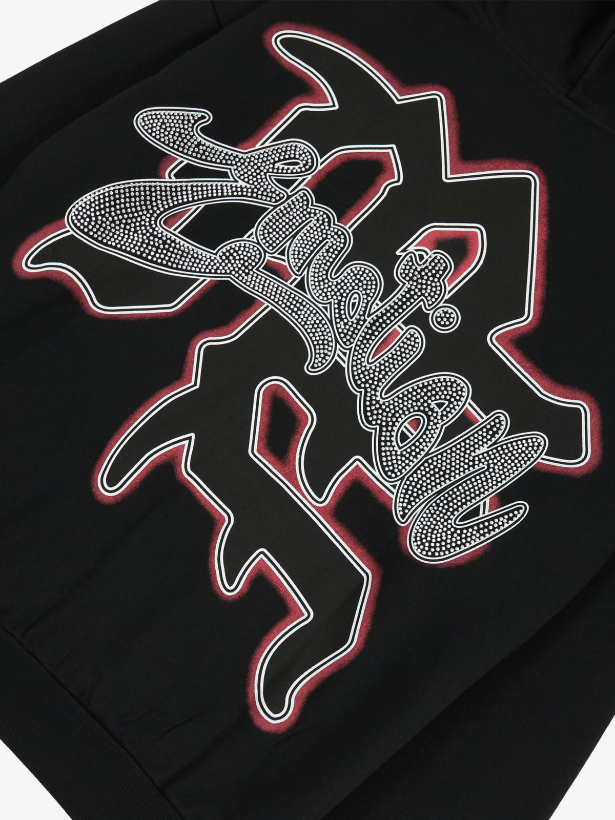 Moletom Retro Hip-Hop Cupid Rhinestone Zip Up