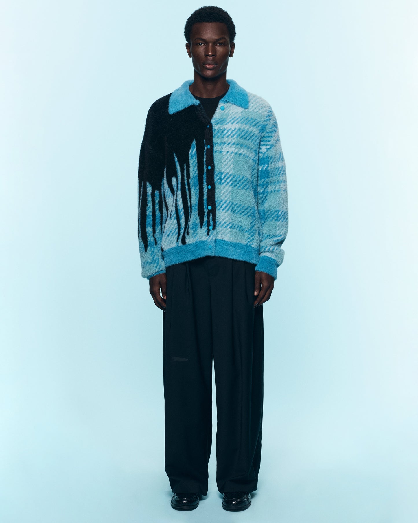 CARDIGAN SHAGGY KNIT