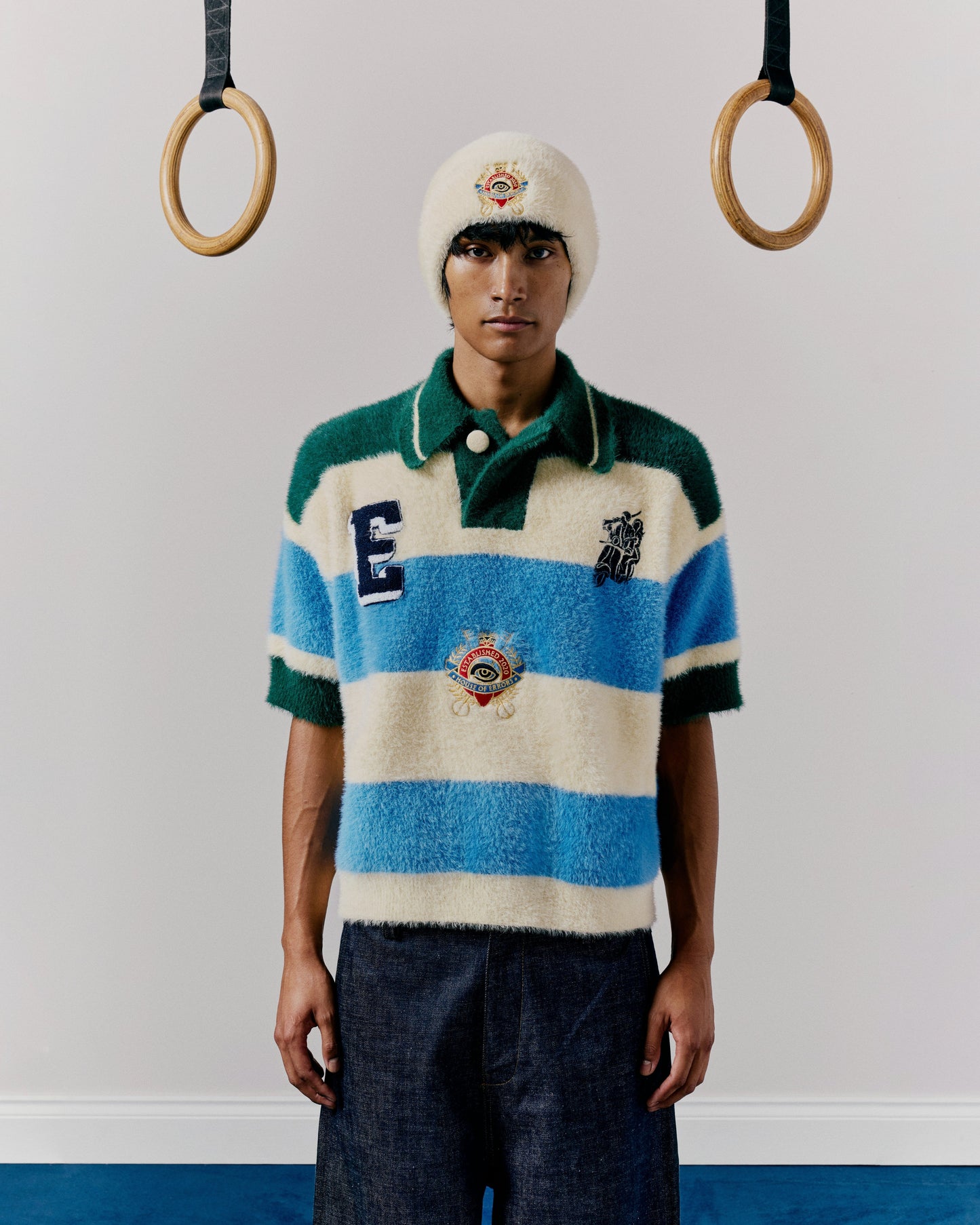 POLO SHAGGY KNIT STRIPE