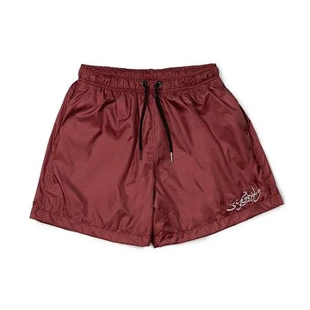 SHORTS SUFGANG SCRIPT BURGUNDY